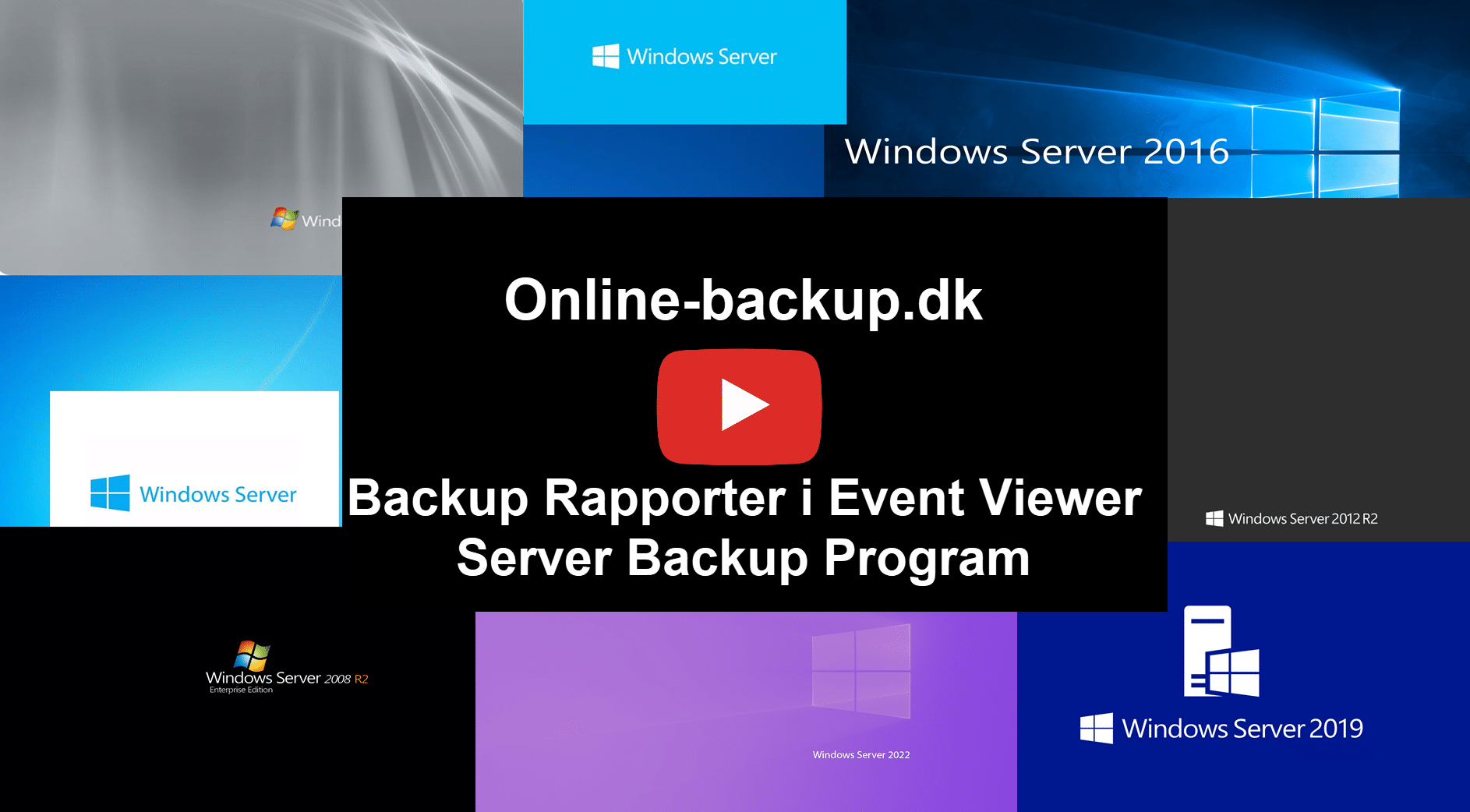 Overvåg din backup i evernt viewer i Windows server